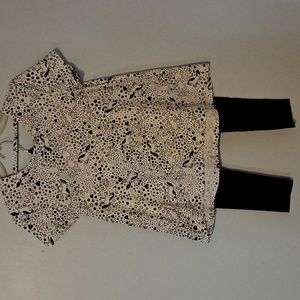 Girls 2 piece Set size 10 leggings & sz 14 Unicorn Shirt